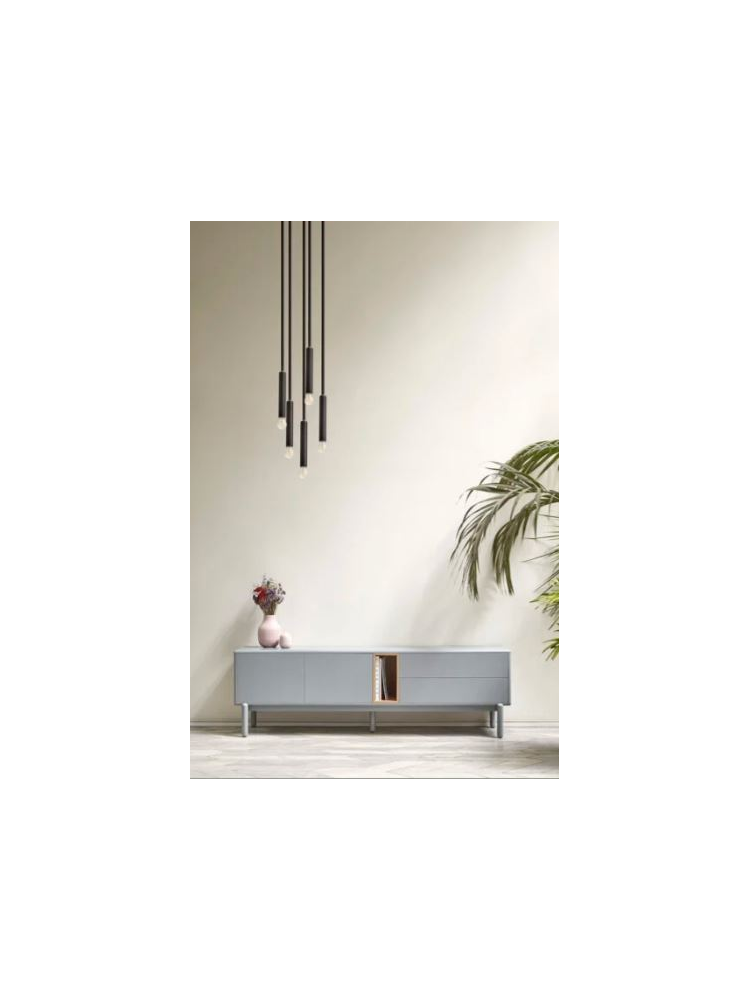 Mueble TV 140x40x56 CORVO Blanco/Roble