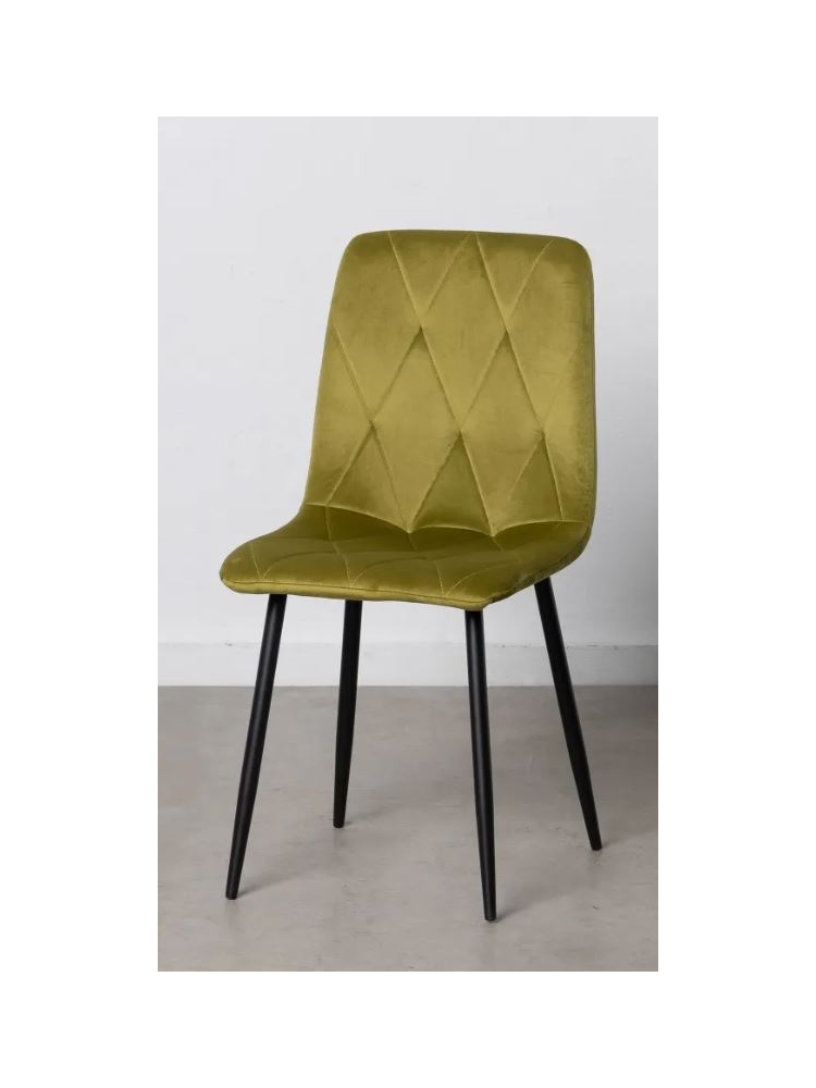 Silla MARTHA terciopelo verde oliva