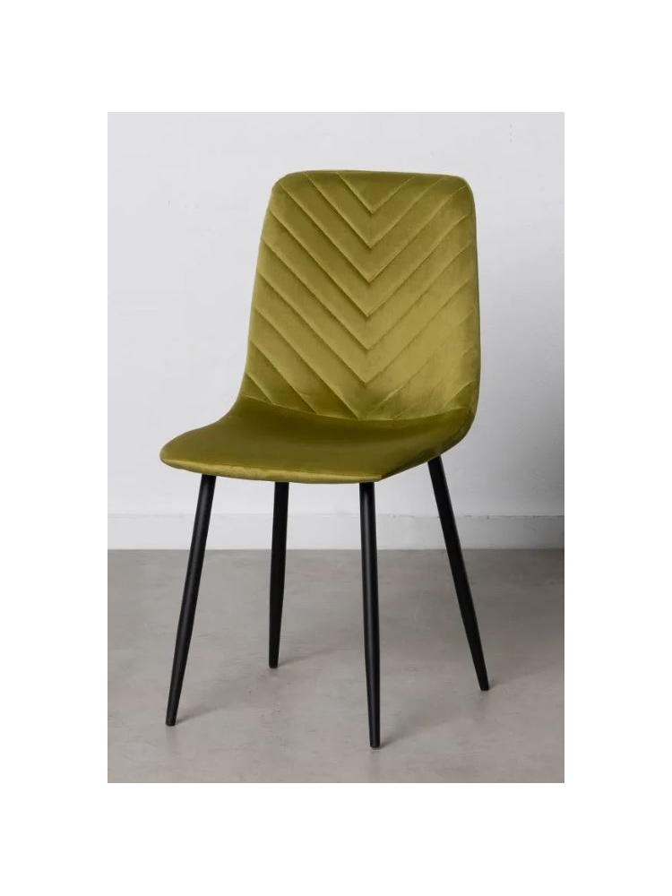 Silla BECK terciopelo verde oliva