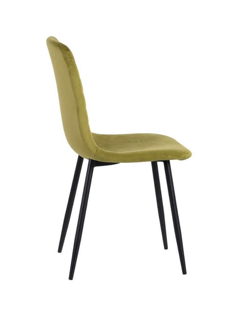 Silla BECK terciopelo verde oliva