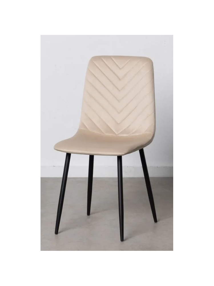 Silla BECK terciopelo beige