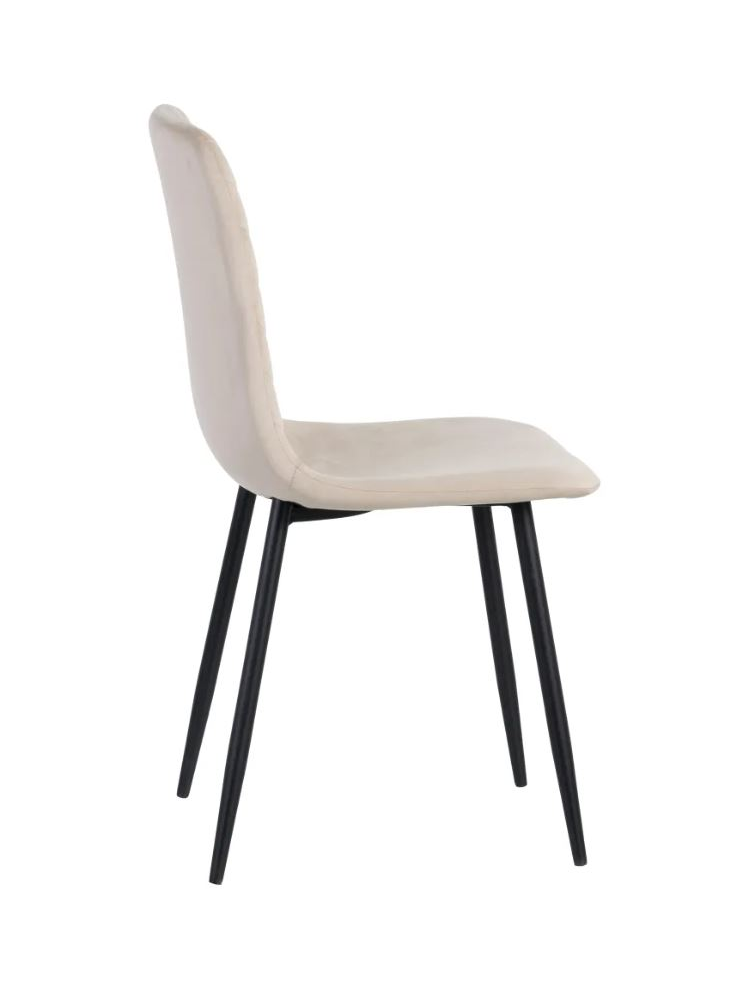 Silla BECK terciopelo beige