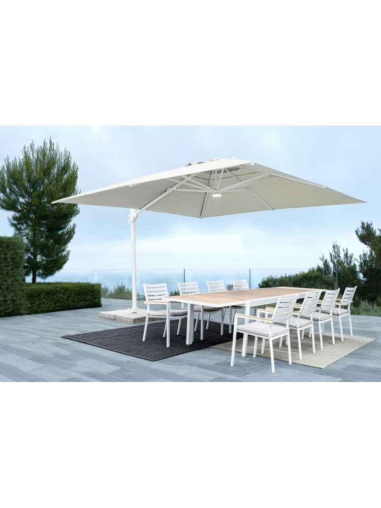 Sombrilla EXCÉNTRICA EDEN 200X300cms BLANCA-NAT