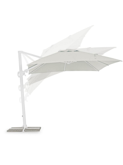 Sombrilla EXCÉNTR EDEN 300X300cms  BLANCA-NAT
