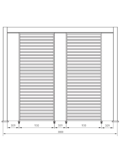 Pérgola OCEAN 300X300cms ANTRACITA