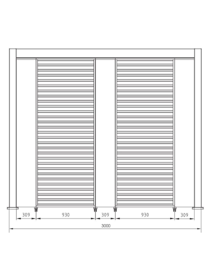 Pérgola OCEAN 300X300cms BLANCO