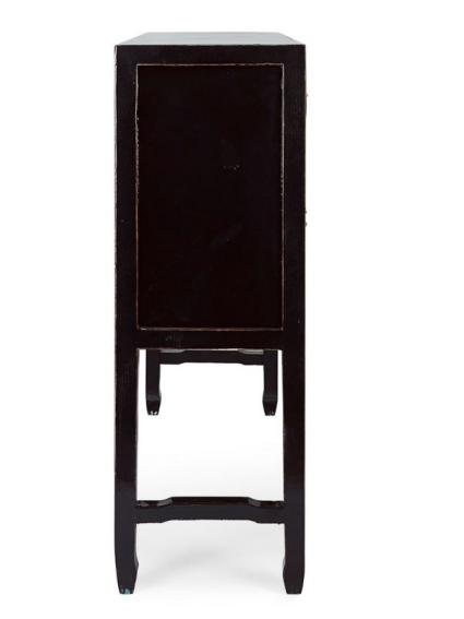 Consola 137x35x107cms JIN 4 puertas y 5 cajones negro
