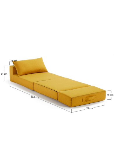 Puf cama 70 x 89 (200) cm MOSTAZA