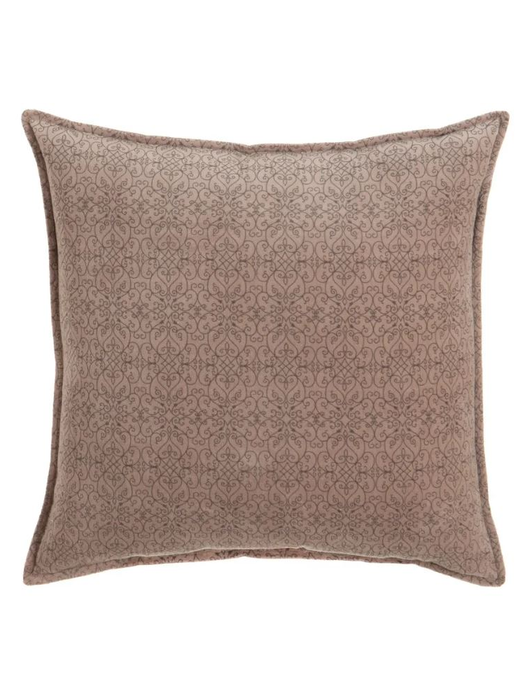 Cojín 45x45cms taupe terciopelo decoración