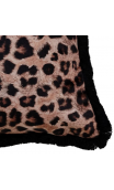 Cojín 45x45cms terciopelo leopardo