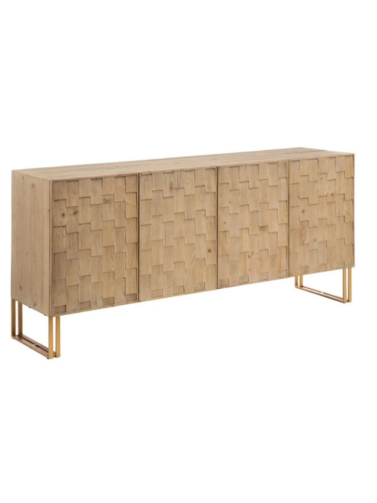 Aparador 180x45x84 cms madera hierro