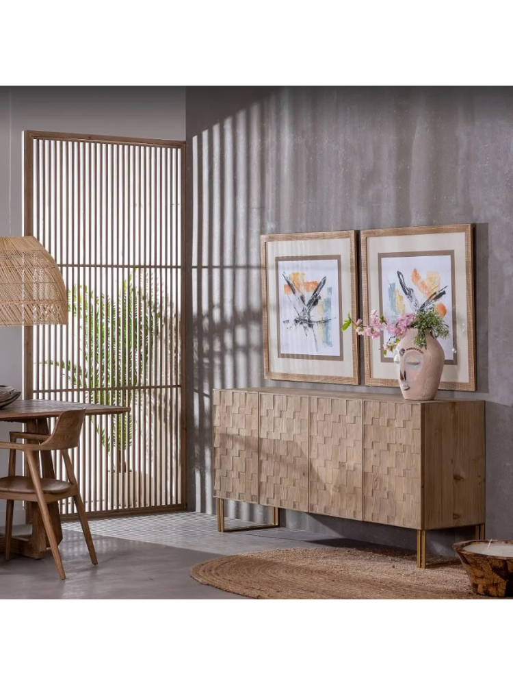 Aparador 180x45x84 cms madera hierro