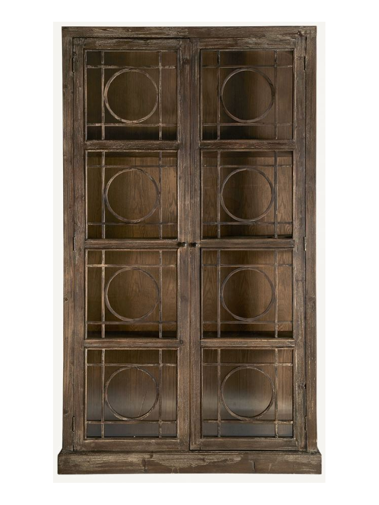Vitrina 124x46x210cms marrón envejecido Vitrina 124x46x210cms marrón envejecido