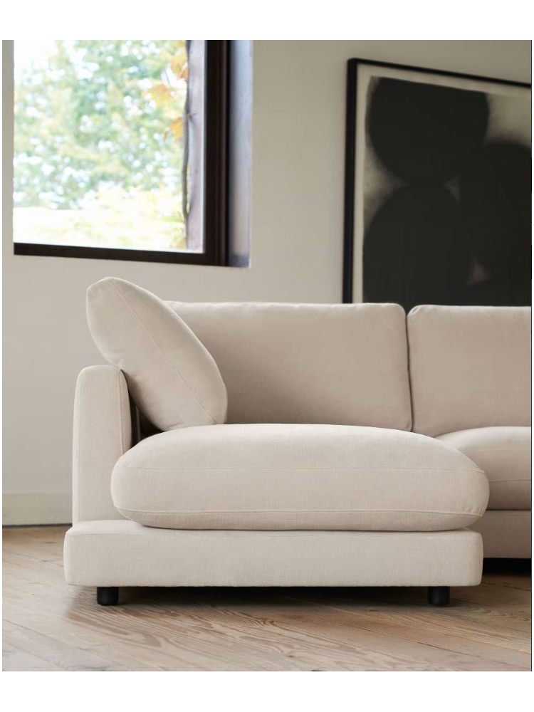 Sofá 300x193x87 cms TOLÓN chaise longue izquierda beige