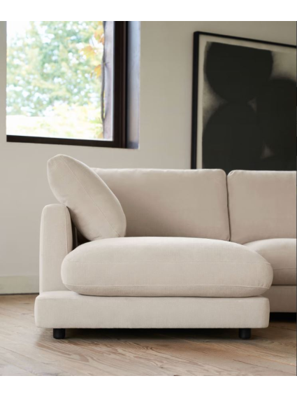 Sofá 300x193x87 cms TOLÓN chaise longue izquierda beige