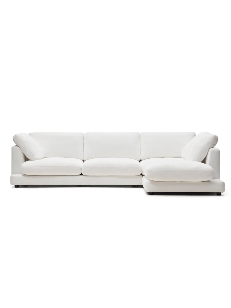 Sofá 300x193x87 cms TOLÓN chaise longue derecha blanco