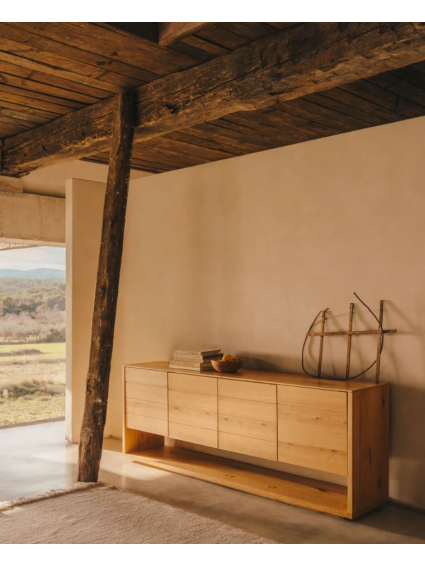 Aparador 200x40x74 cms LEMIN chapa roble natural