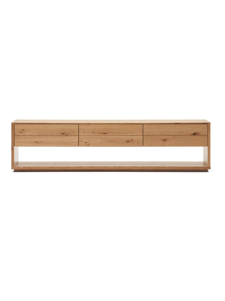 Mueble tv 200x40x51 cms LEMIN chapa roble natural