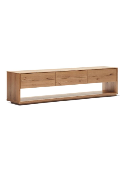 Mueble tv 200x40x51 cms LEMIN chapa roble natural