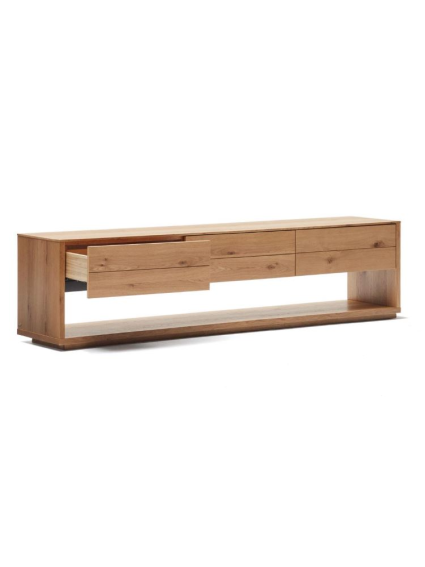 Mueble tv 200x40x51 cms LEMIN chapa roble natural