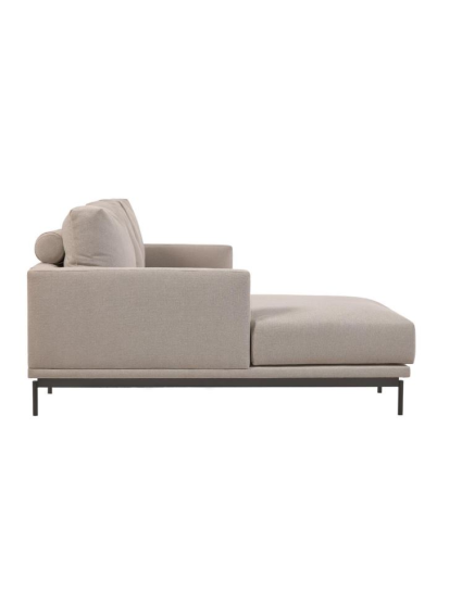 Sofá 254x166x94 cms LEO beige, chaise longue izquierda