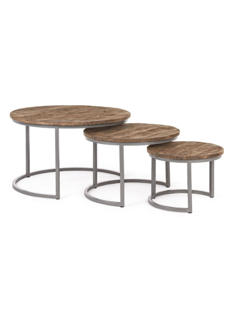 Mesas centro 78x47 cms NARVIK set 3 Mesas centro 78x47 cms NARVIK set 3