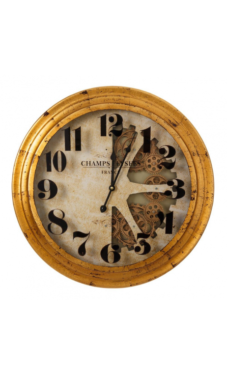 Reloj oro metal pequeño 53x8x53