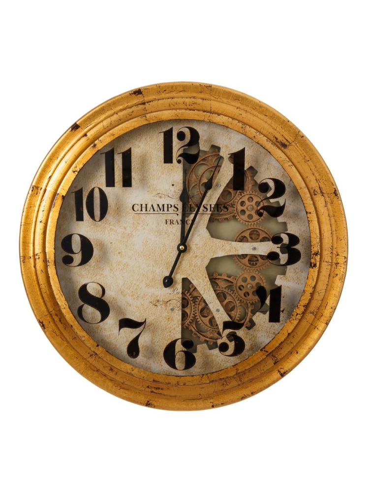 Reloj oro metal pequeño 53x8x53