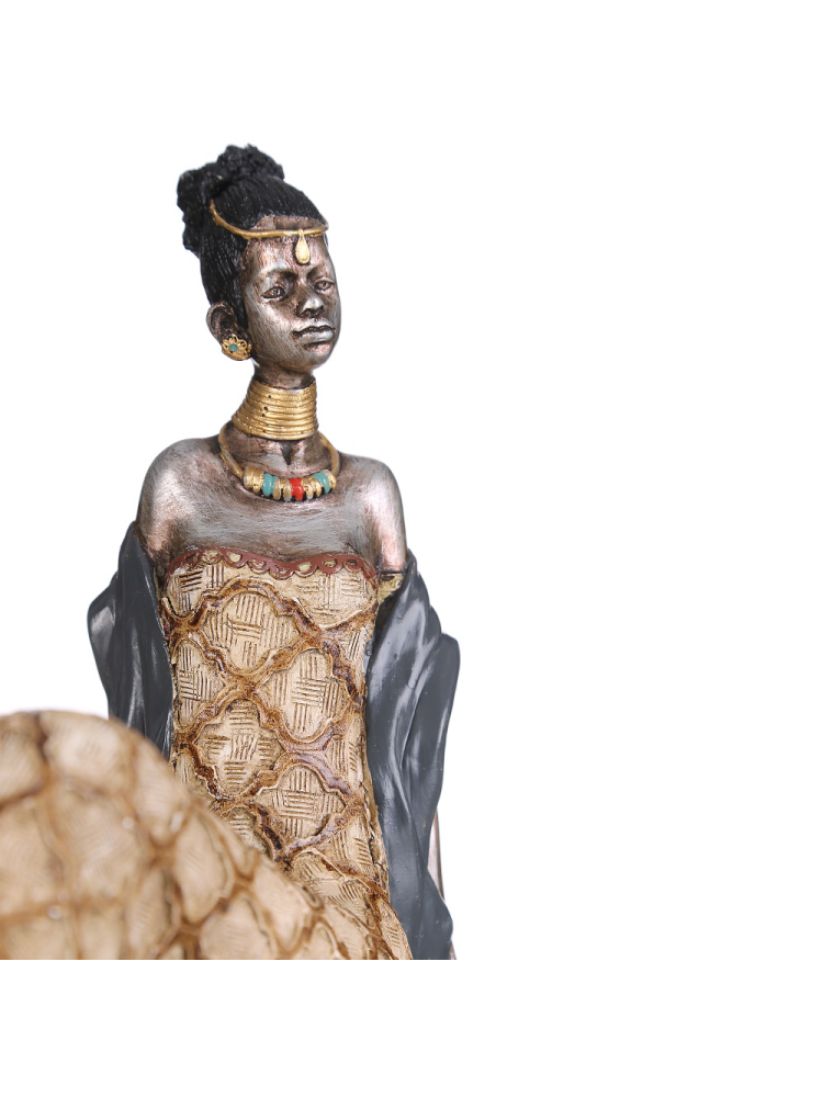 Figura africana plata antigua, 31,00x10,50x20,00 cm Figura africana plata antigua, 31,00x10,50x20,00 cm