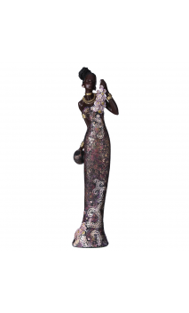 Figura africana vestido morado 11,00x9,50x42,00
