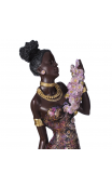 Figura africana vestido morado 11,00x9,50x42,00
