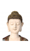 Figura Buda Pequeño blanco-oro 9,30x7,30x12,30 cm