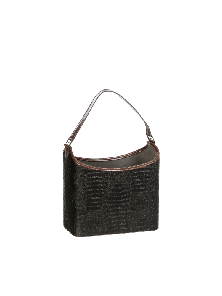 Revistero Cocodrilo negro-marrón 31,50x17,50x31,00 cm Revistero Cocodrilo negro-marrón 31,50x17,50x31,00 cm