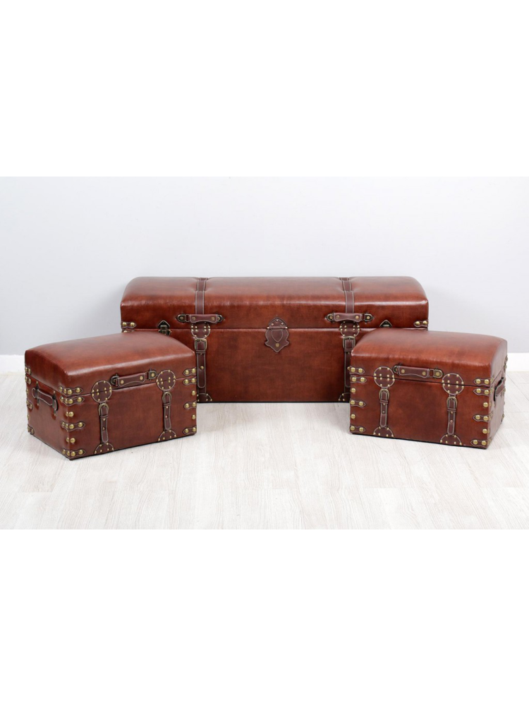 Pouf Baúl Sin Brazos MARRÓN CLARO pequeño 51x37,5x38,5 cm Pouf Baúl Sin Brazos MARRÓN CLARO pequeño 51x37,5x38,5 cm