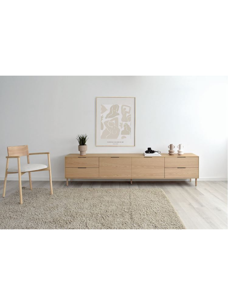 Mueble TV 160 cms URAL 1 puerta 2 cajones 3 huecos diferentes acabados