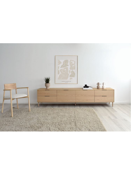 Mueble TV 160 cms URAL 1 puerta 2 cajones 3 huecos diferentes acabados