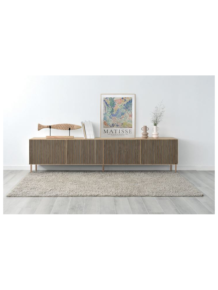 Mueble TV 160 cms SENA 1 puerta 2 cajones 3 huecos diferentes acabados