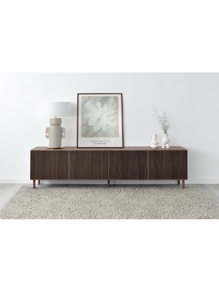 Mueble TV 160 cms SENA 1 puerta 2 cajones 3 huecos diferentes acabados