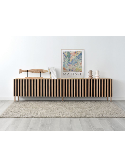 Mueble TV 160 cms JOROL 1 puerta 2 cajones 3 huecos diferentes acabados