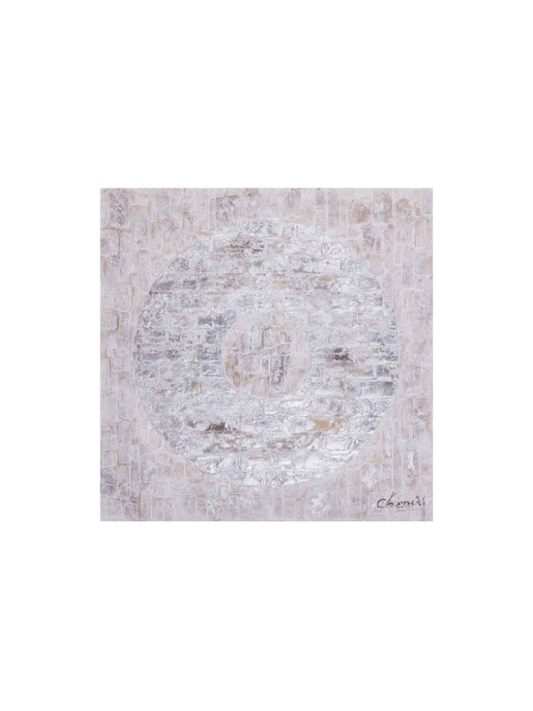 Cuadro Esfera plata-crema 100x100 cm Cuadro Esfera plata-crema 100x100 cm