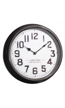 Reloj pared gris metal / cristal 38,50 cm