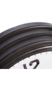 Reloj pared gris metal / cristal 38,50 cm