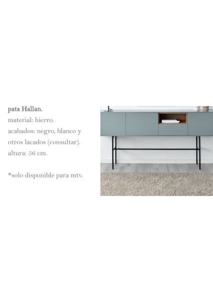 Mueble TV 200 cms NIEMEN 2 puerta 2 cajones 3 huecos diferentes acabados