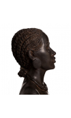 Figura busto étnico 1 marrón resina