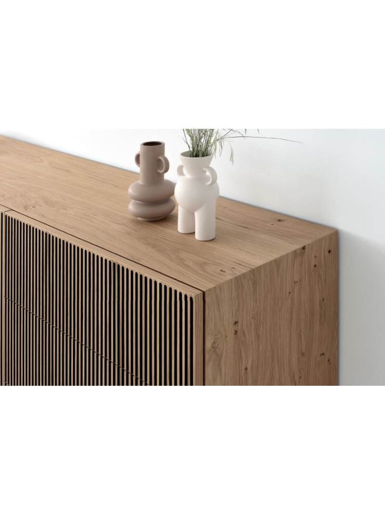 Aparador  alto 120 cms SENA 3 puertas 4 cajones diferentes acabados