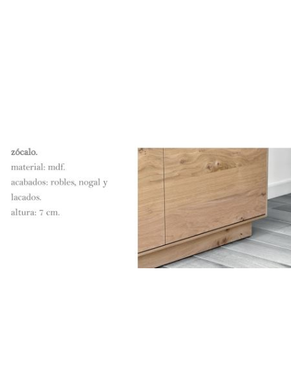 Aparador  alto 120 cms SENA 4 puertas 2 cajones diferentes acabados