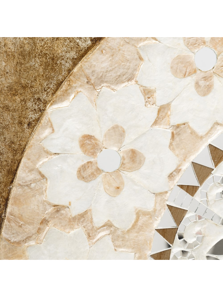 Mural Flores Beige-Blanco 60x4x122 cm