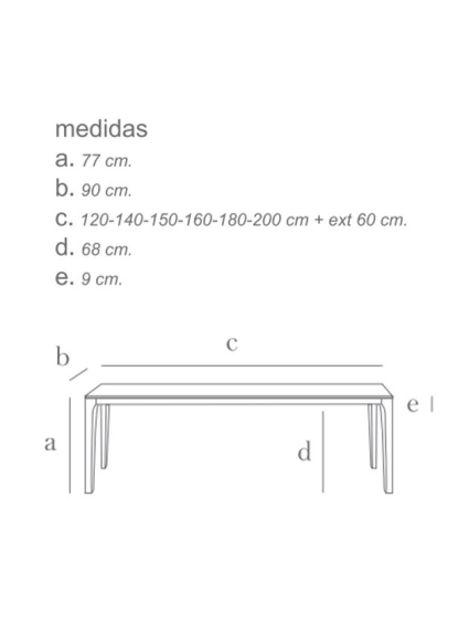 Mesa extensible BORG varios tamaños.