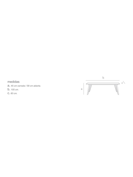 Mesa de centro  EMIL fija o elevable