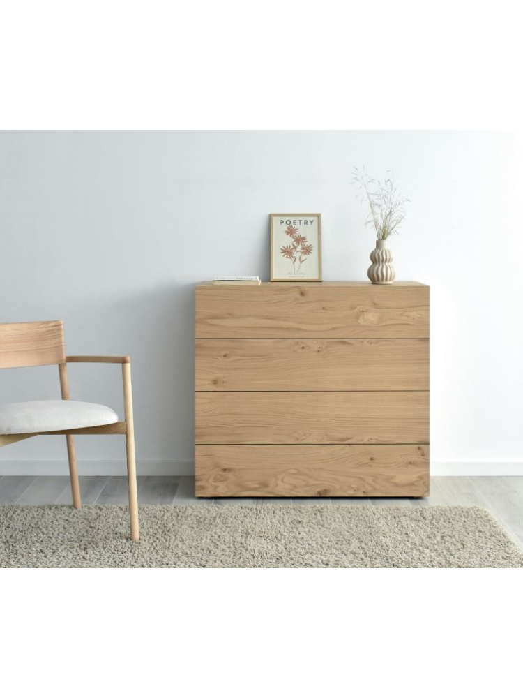 Cómoda 96x40x102 cms KAMA con pata varios acabados